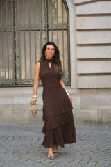VESTIDO CATE CASTANHO