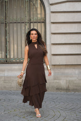 VESTIDO CATE CASTANHO