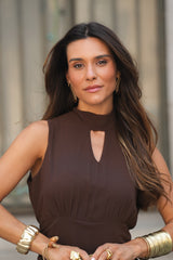 VESTIDO CATE CASTANHO
