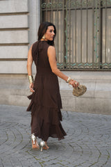 VESTIDO CATE CASTANHO