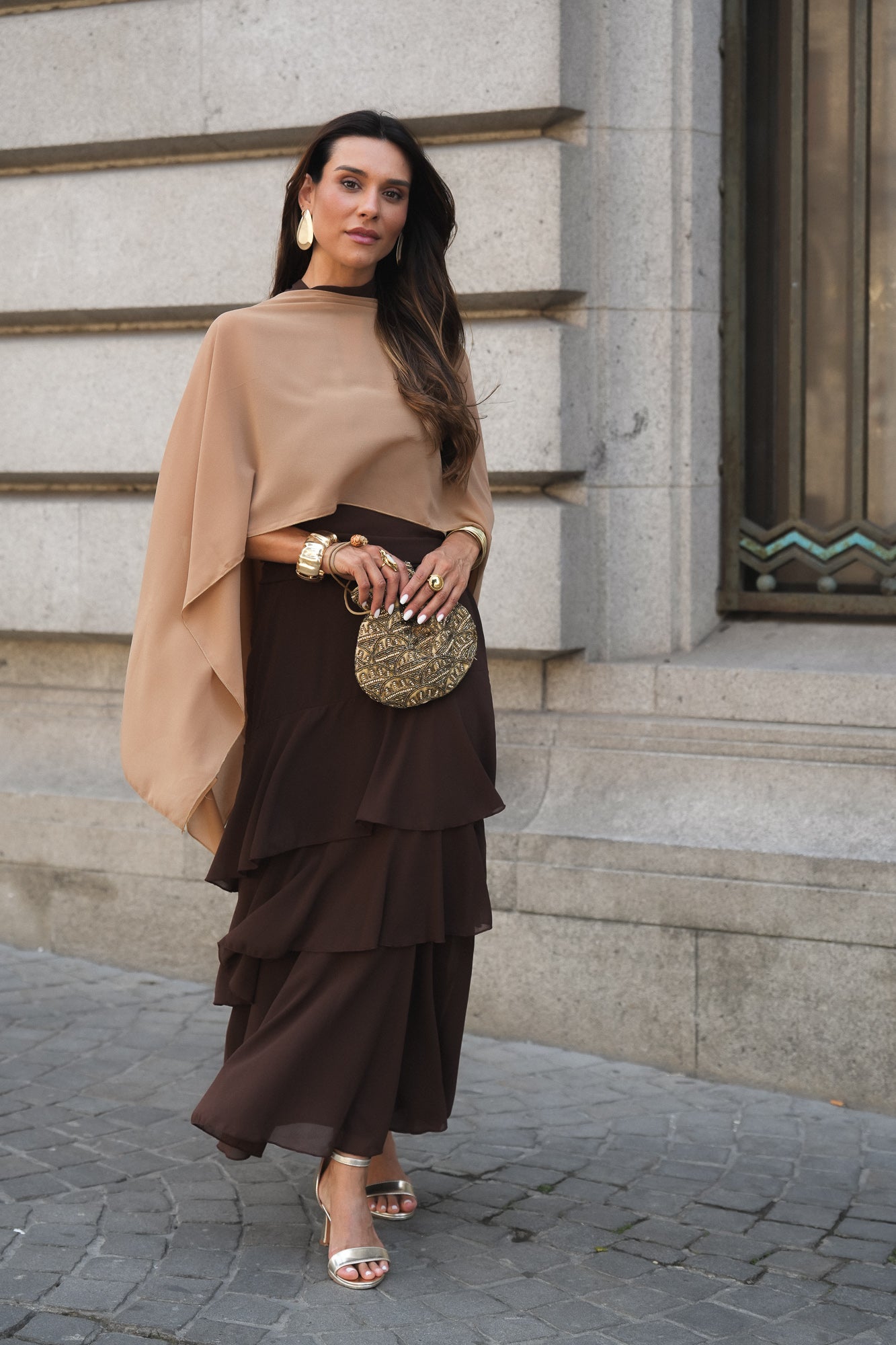 VESTIDO CATE CASTANHO