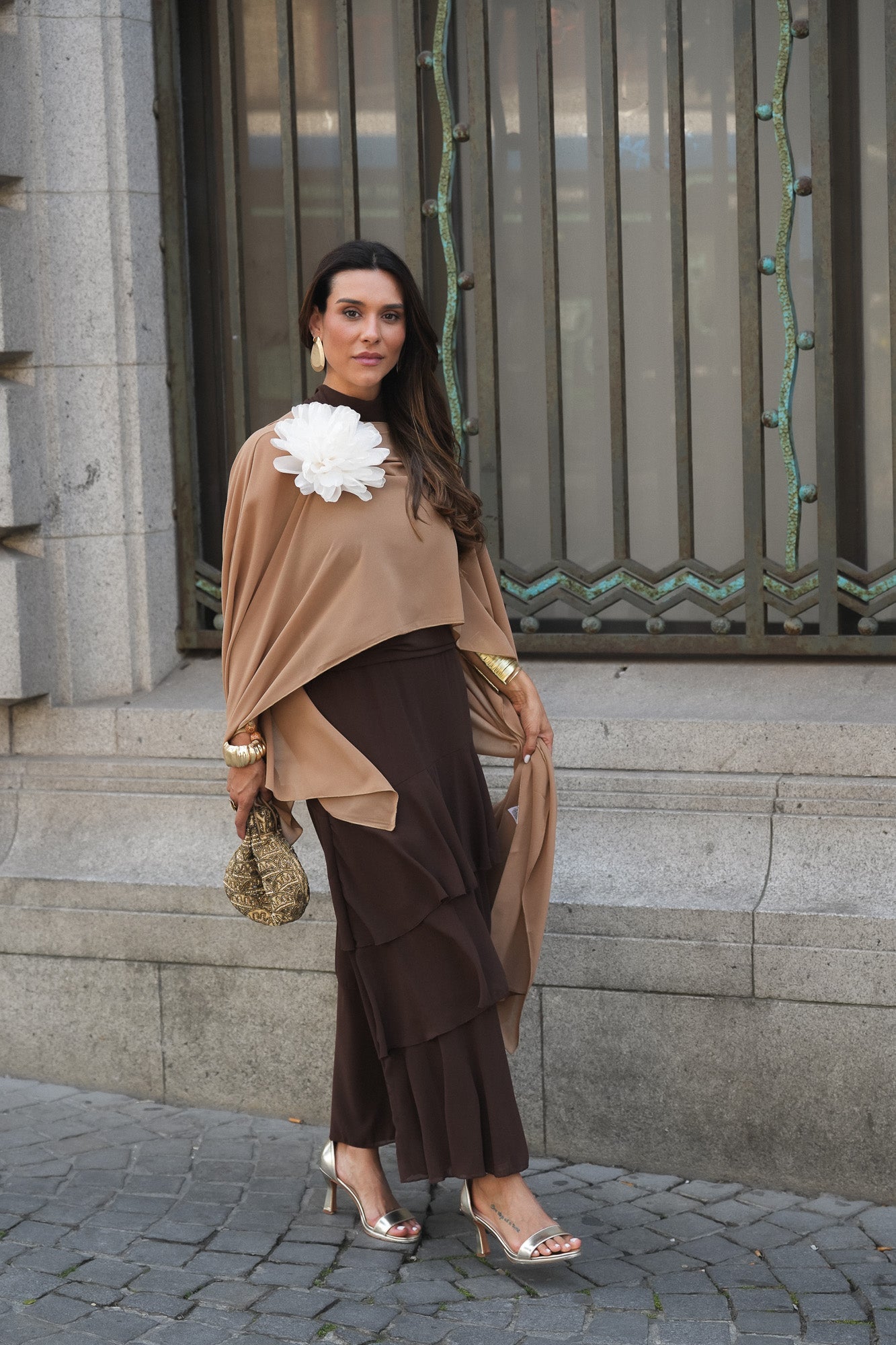 VESTIDO CATE CASTANHO