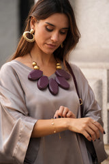 COLAR TERESA BURGUNDY