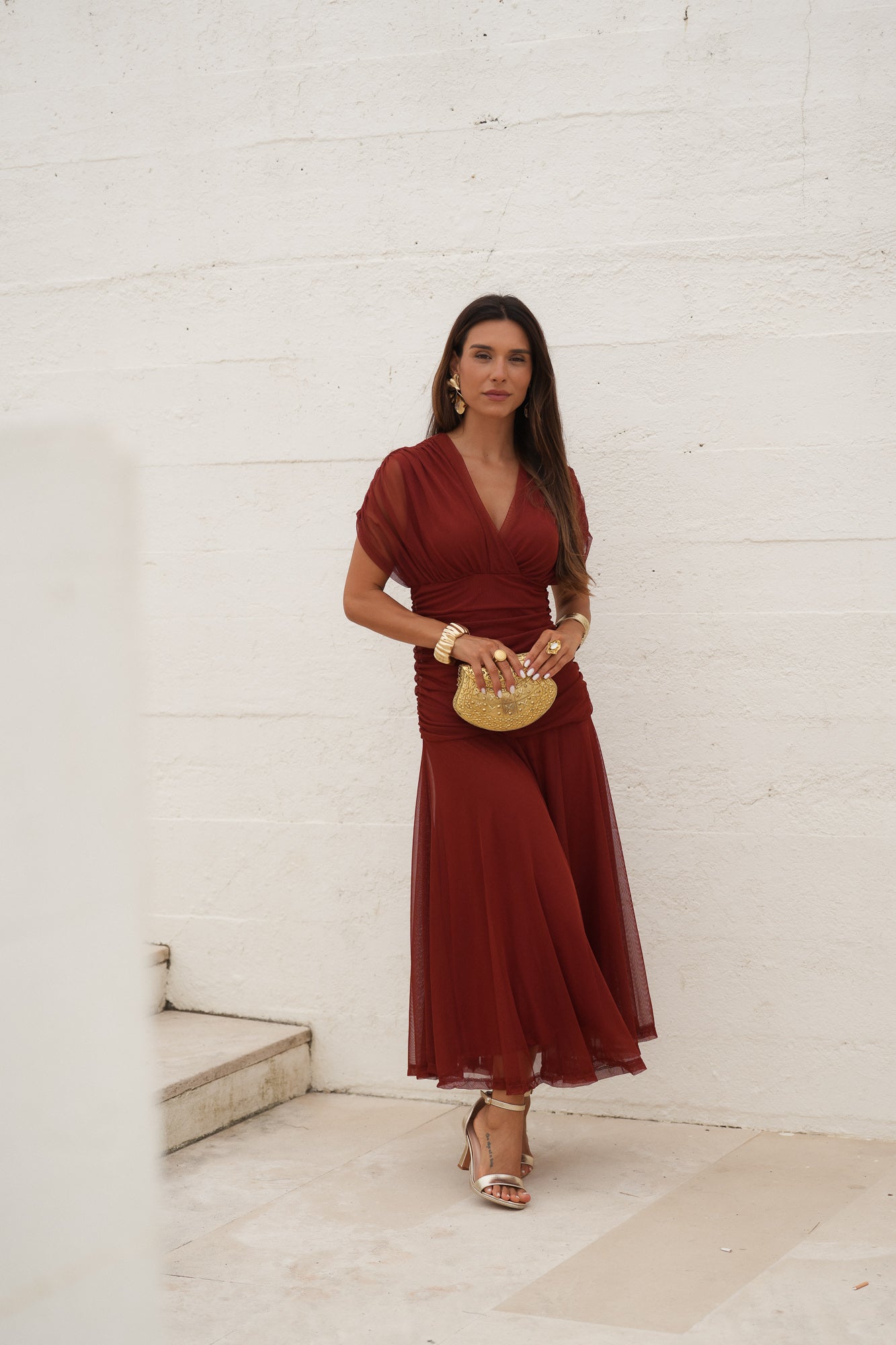 VESTIDO CANNES TERRACOTA