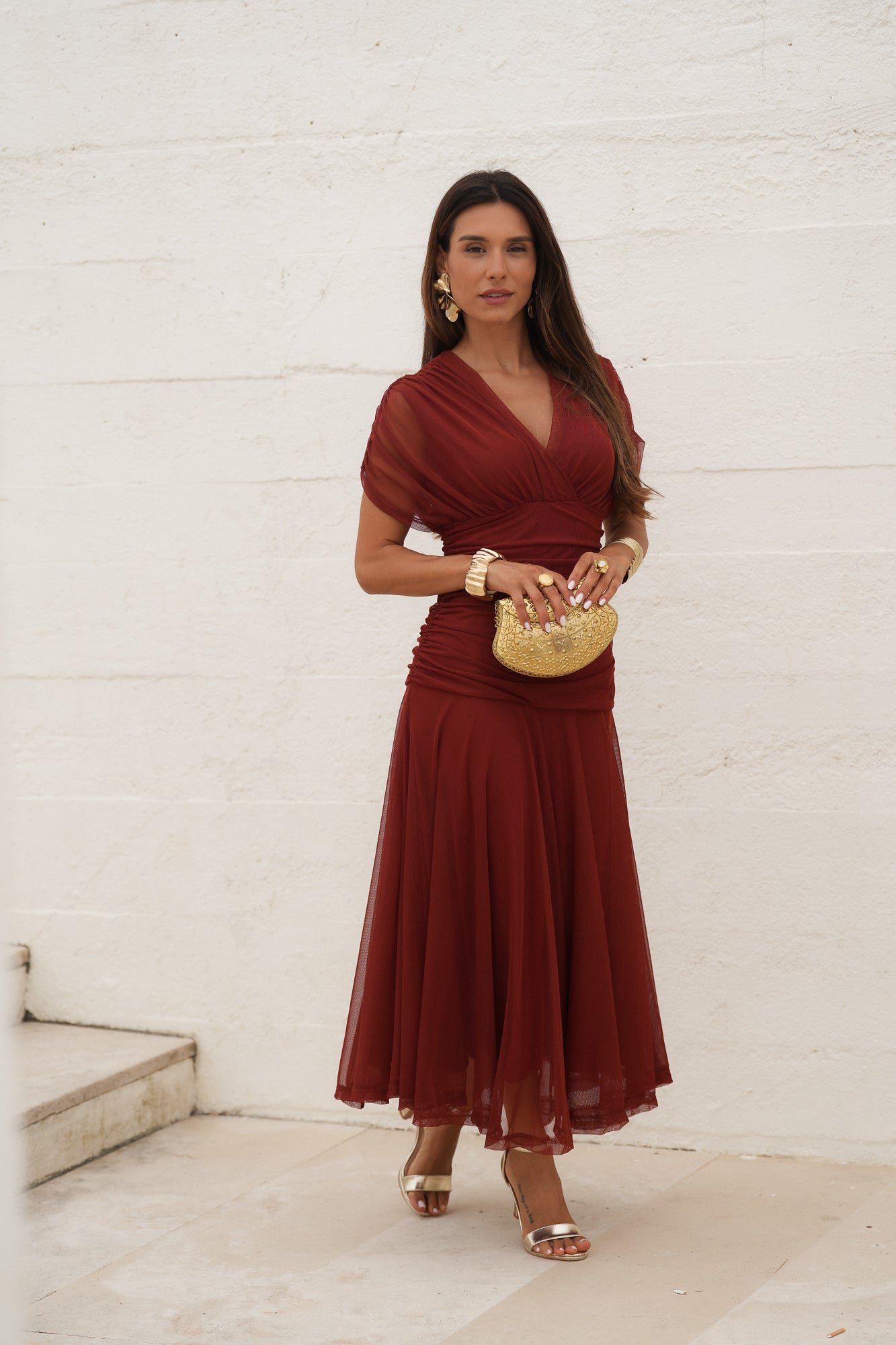 VESTIDO CANNES TERRACOTA