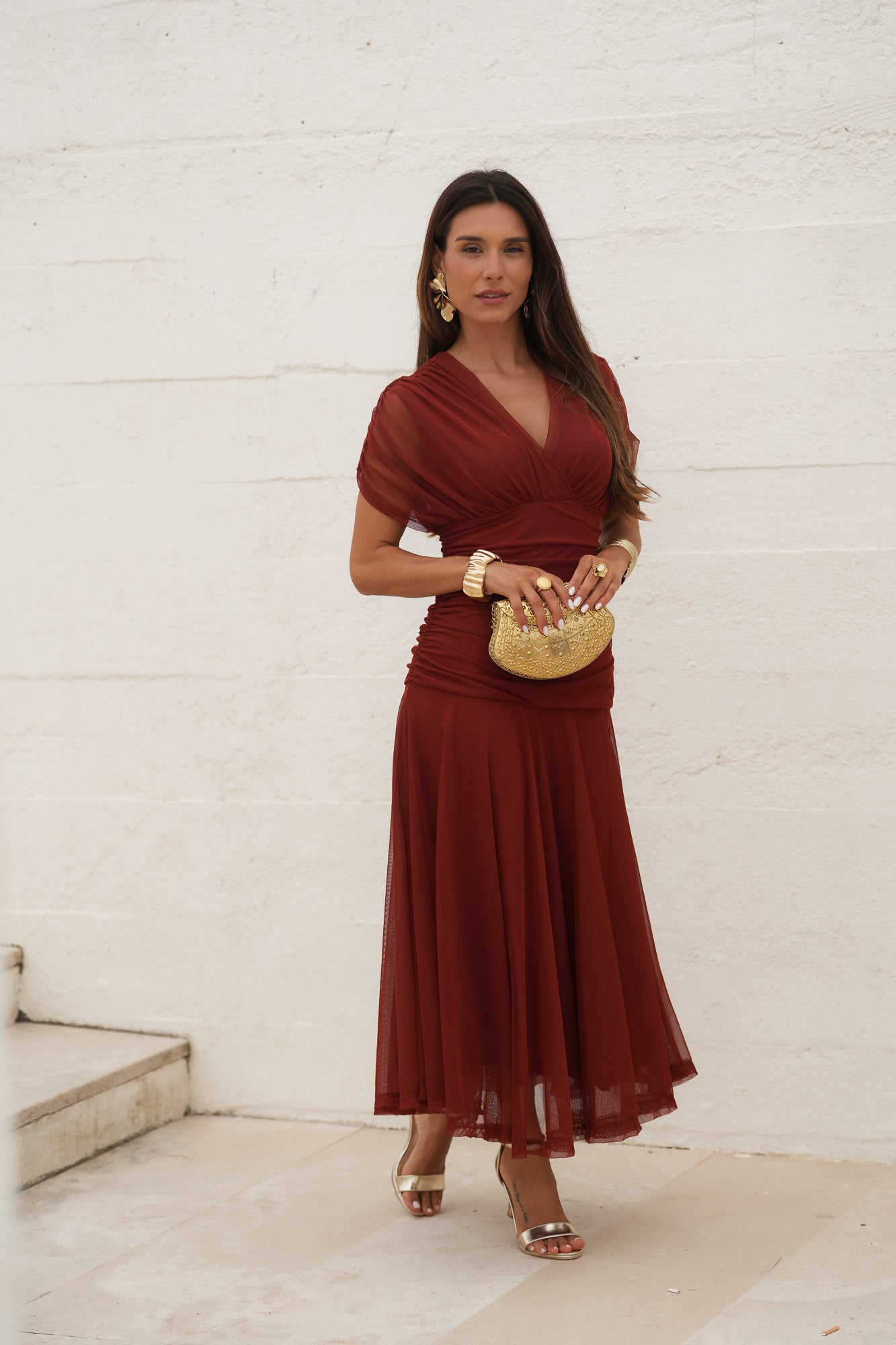 VESTIDO CANNES TERRACOTA