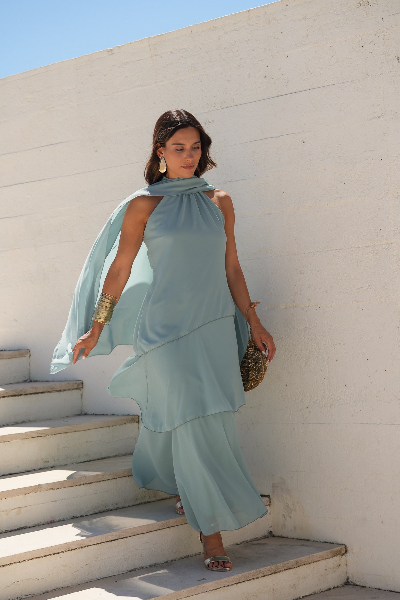 VESTIDO POSITANO TURQUESA