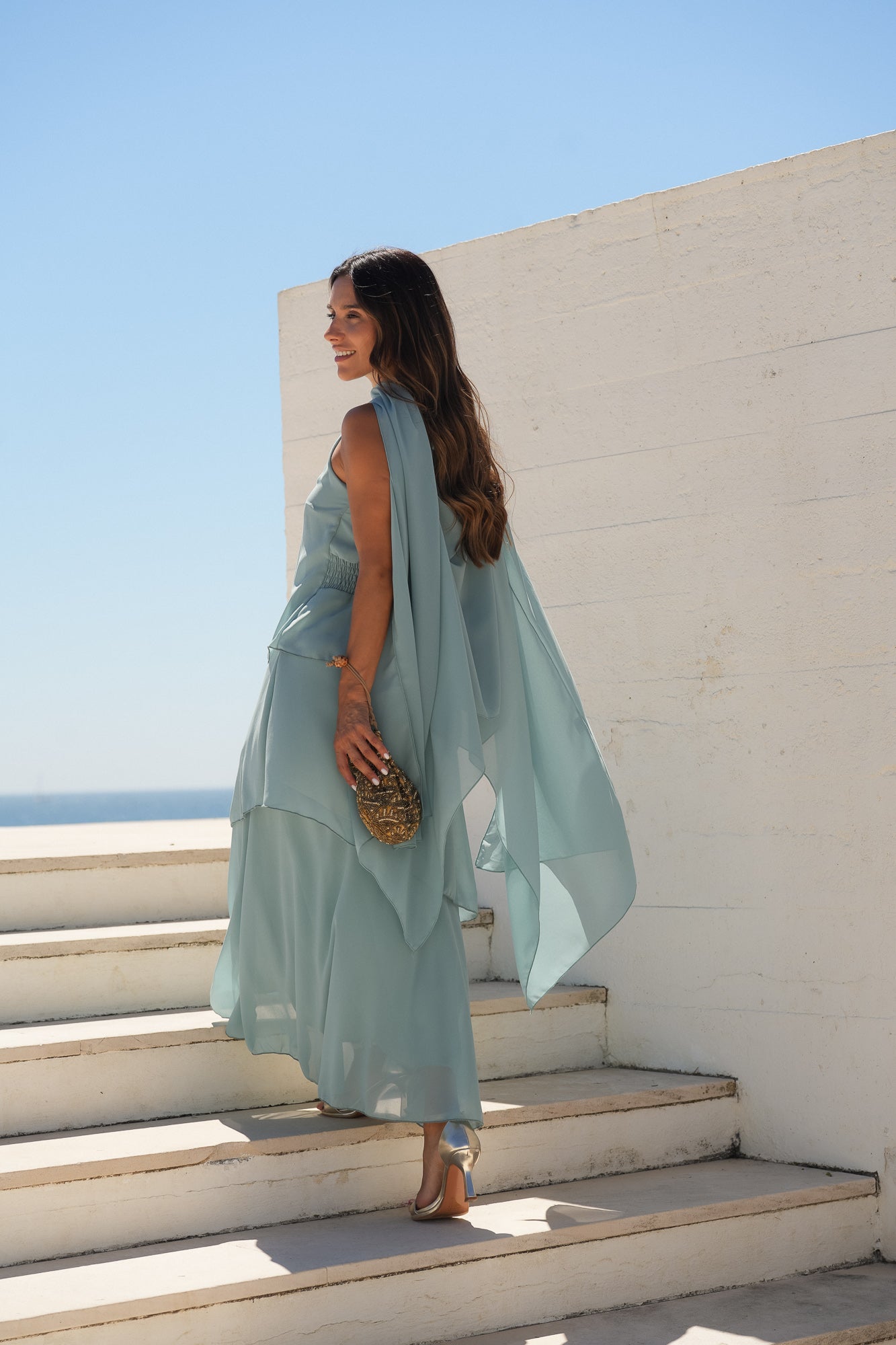 VESTIDO POSITANO TURQUESA