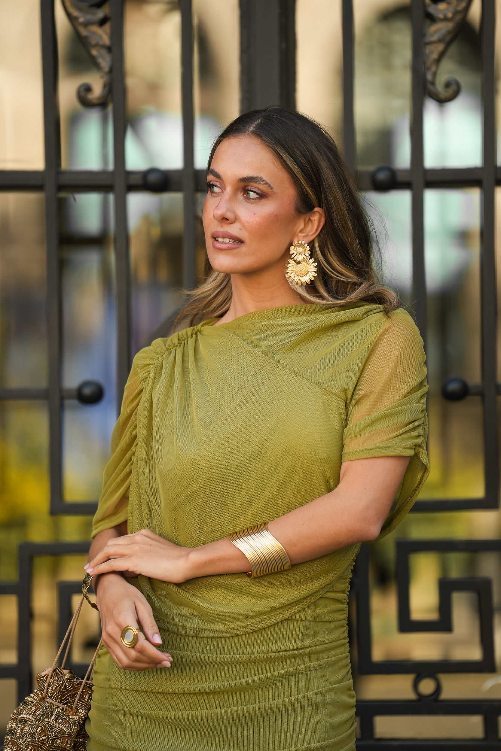 PREVENTA VESTIDO CAMELIA VERDE LIMA (Envío 22/05 al 25/05)