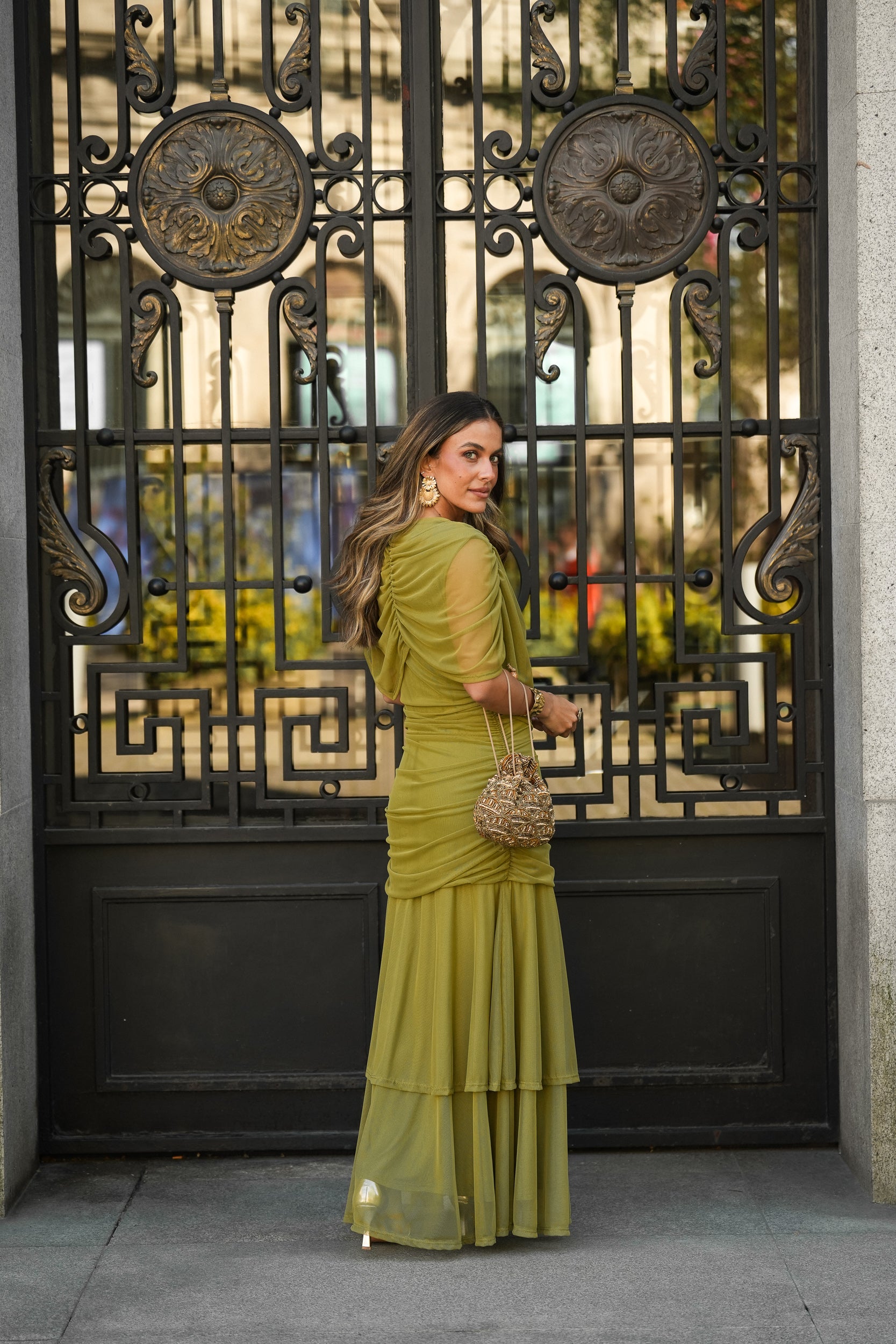 PREVENTA VESTIDO CAMELIA VERDE LIMA (Envío 22/05 al 25/05)