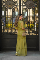 PREVENTA VESTIDO CAMELIA VERDE LIMA (Envío 22/05 al 25/05)