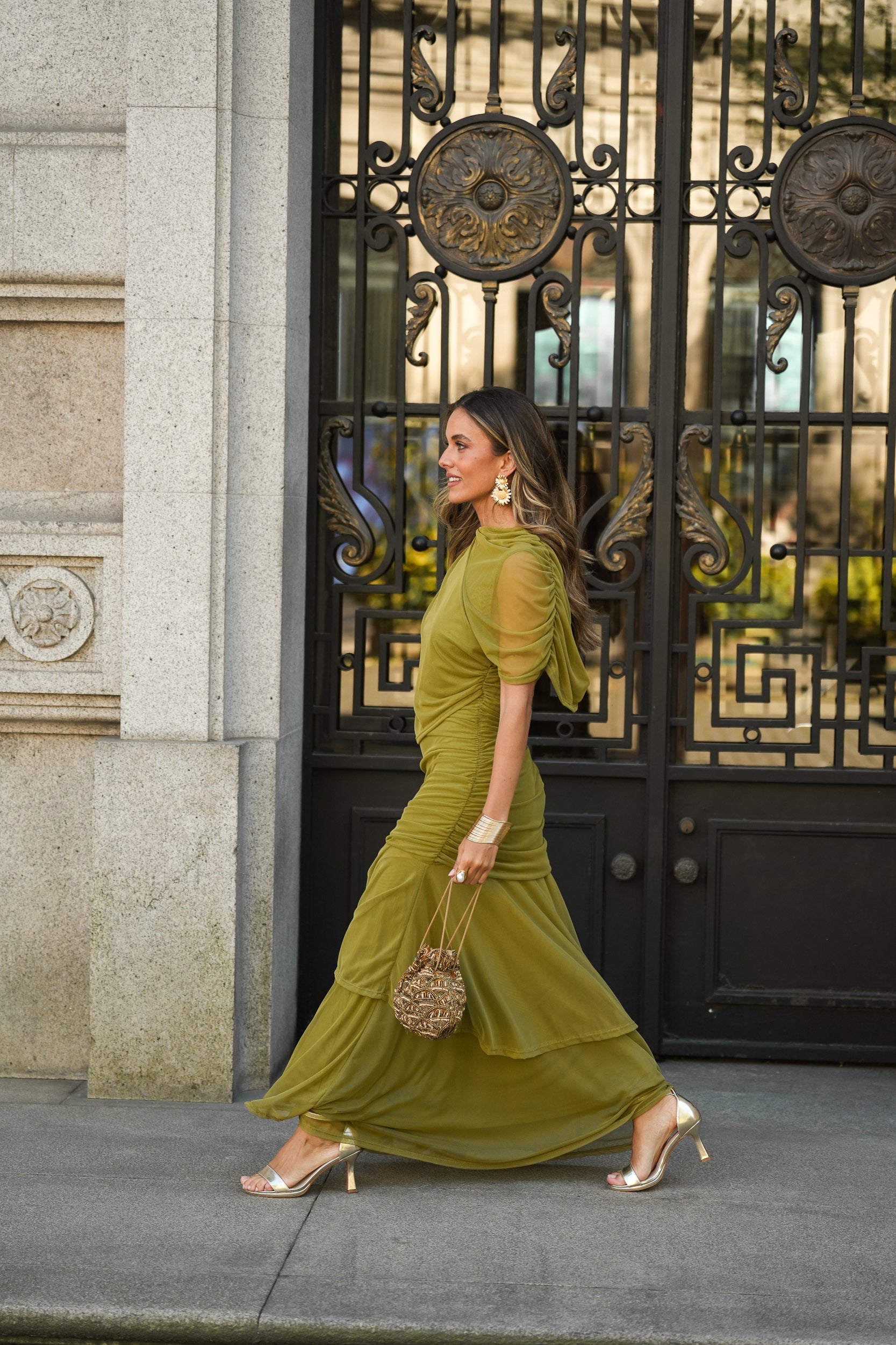 PREVENTA VESTIDO CAMELIA VERDE LIMA (Envío 22/05 al 25/05)