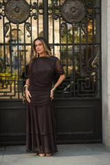 PREVENTA VESTIDO CAMELIA MARRÓN (Envío 22/05 a 25/05)