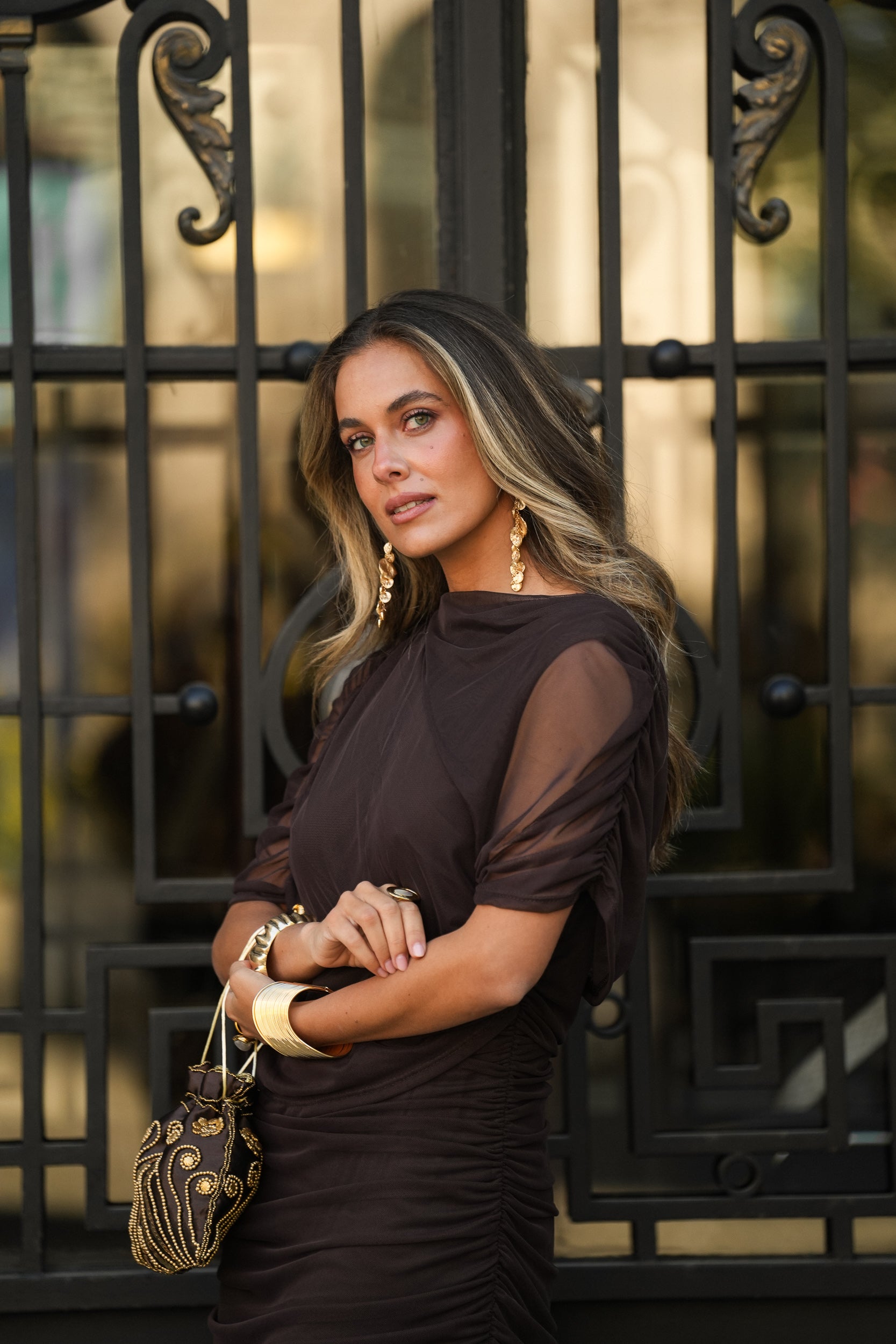 PREVENTA VESTIDO CAMELIA MARRÓN (Envío 22/05 a 25/05)