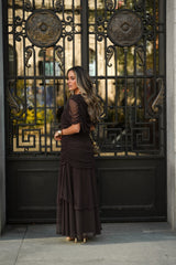 PREVENTA VESTIDO CAMELIA MARRÓN (Envío 22/05 a 25/05)