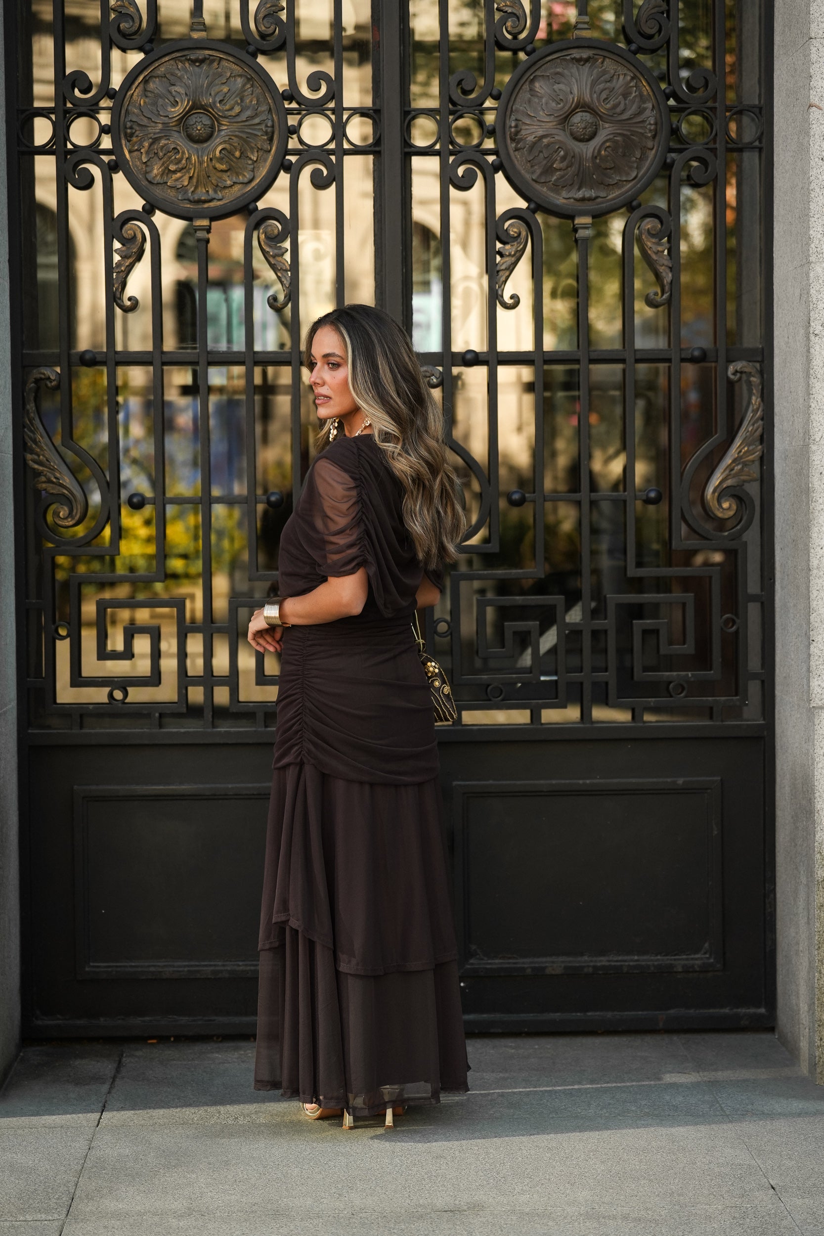PREVENTA VESTIDO CAMELIA MARRÓN (Envío 22/05 a 25/05)