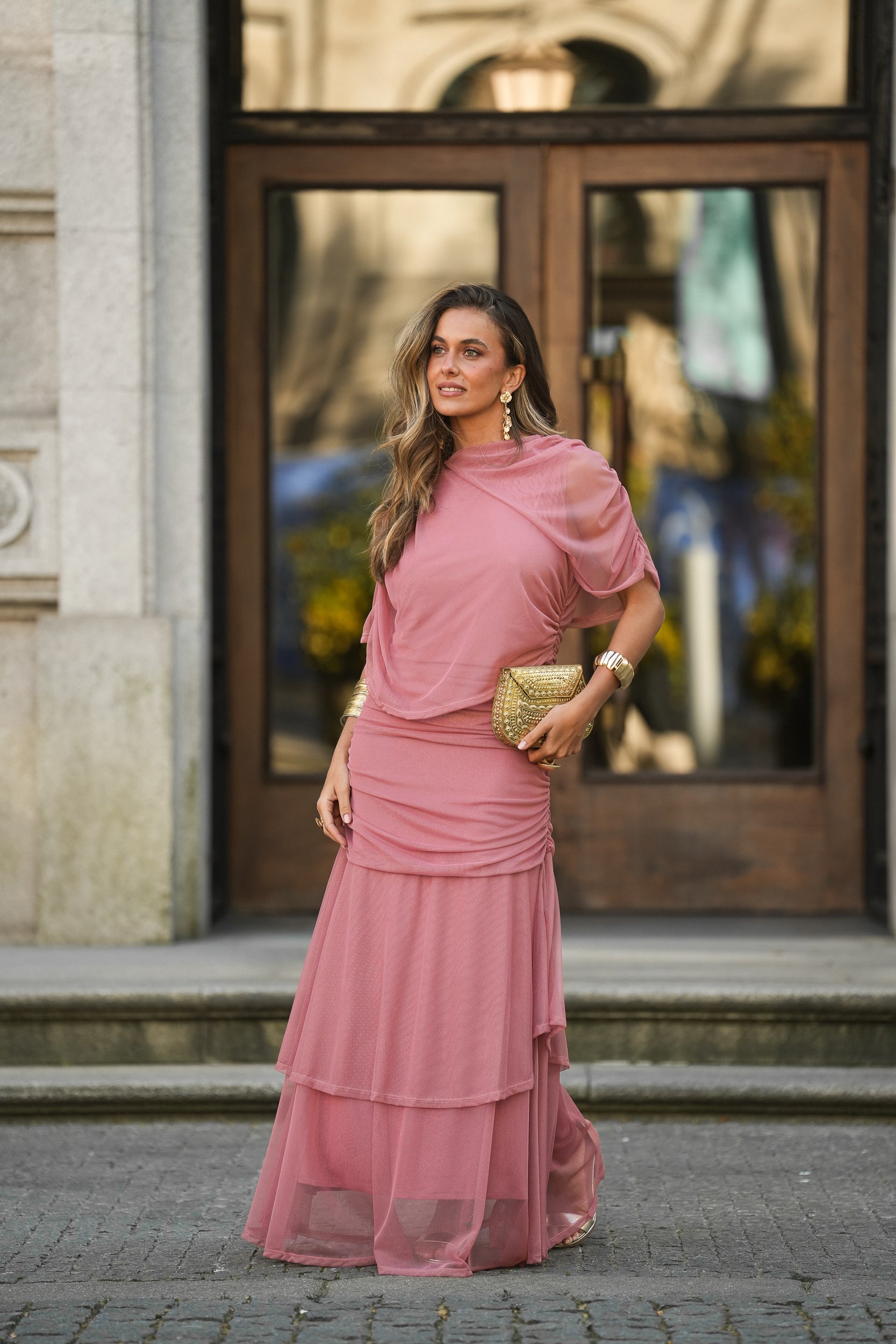 VESTIDO CAMÉLIA ROSA VELHO