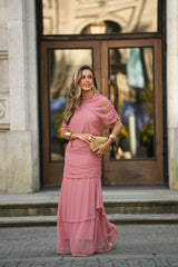 VESTIDO CAMÉLIA ROSA VELHO
