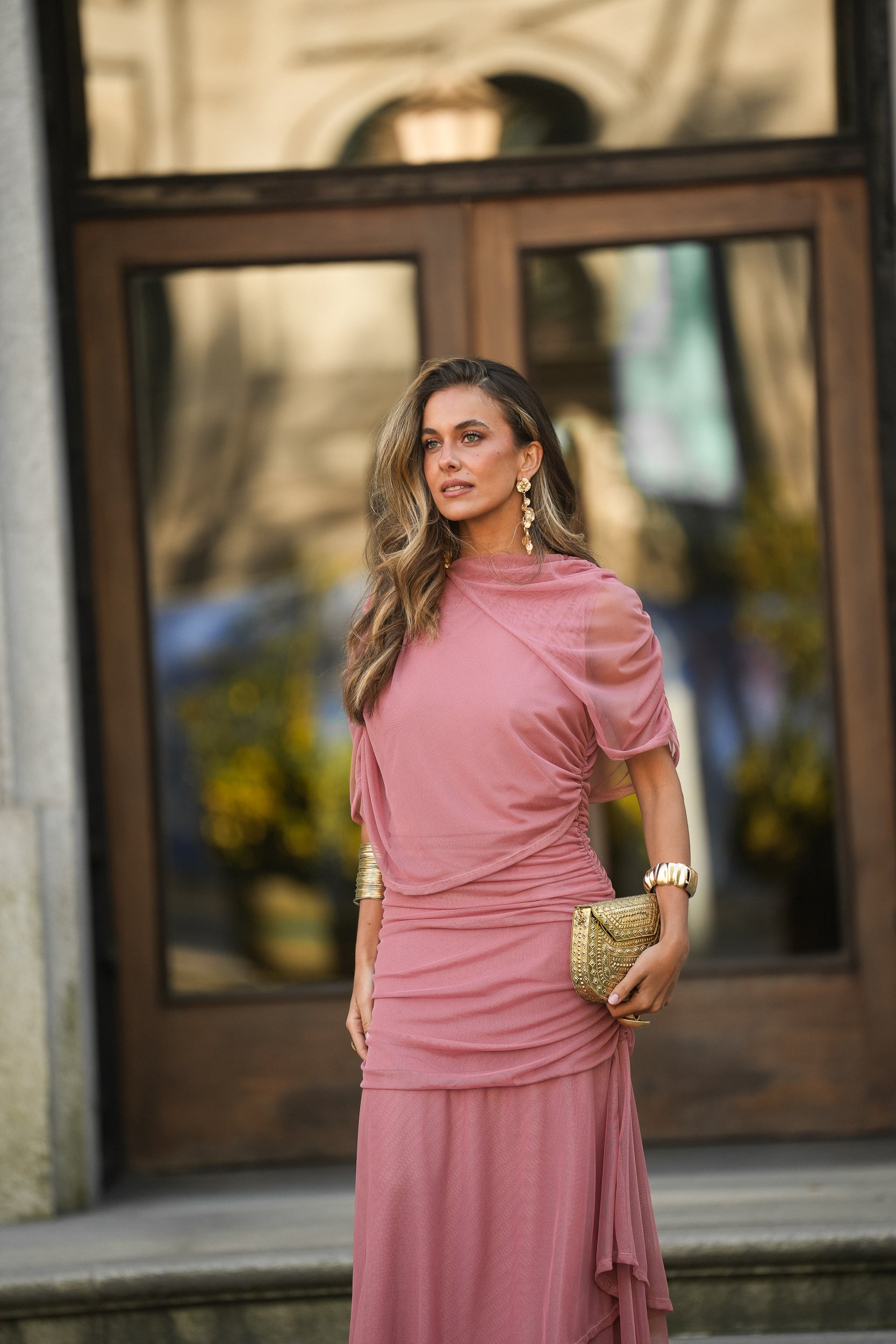 VESTIDO CAMÉLIA ROSA VELHO