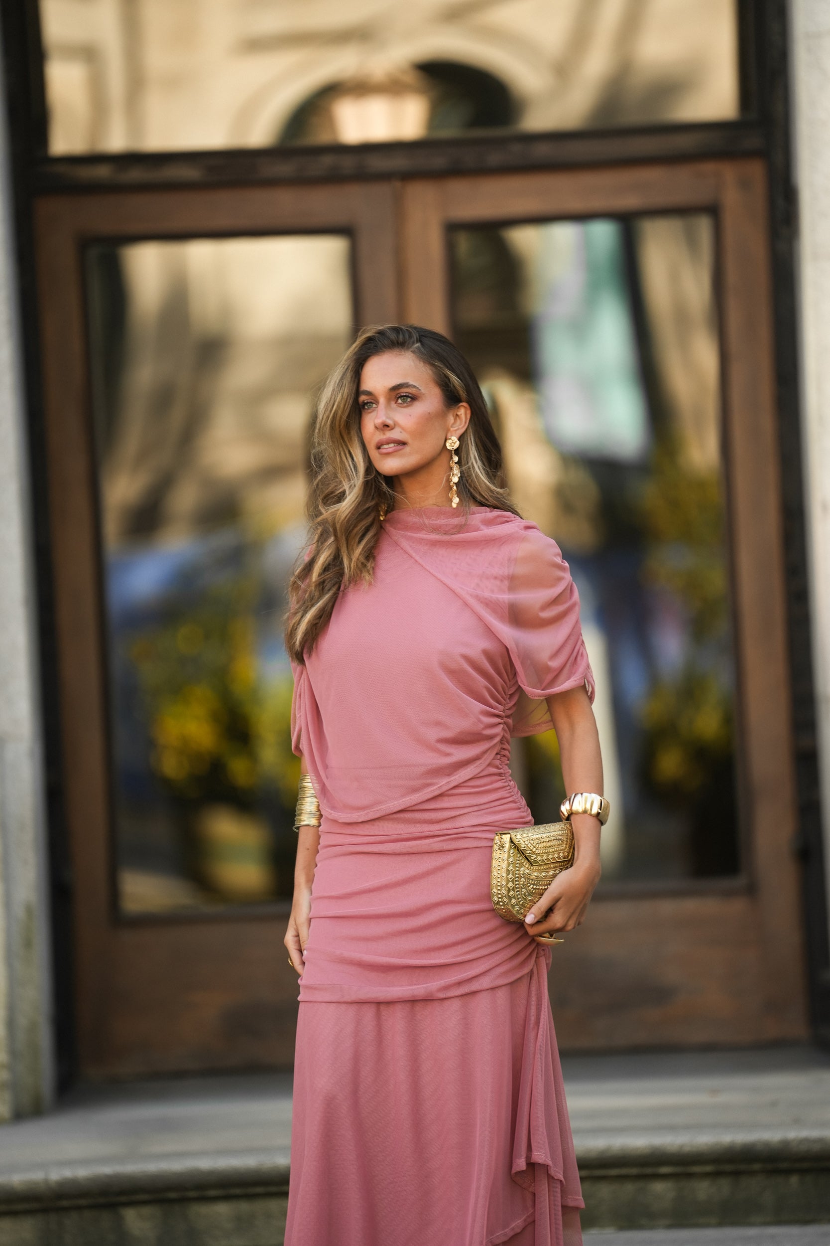 VESTIDO CAMÉLIA ROSA VELHO