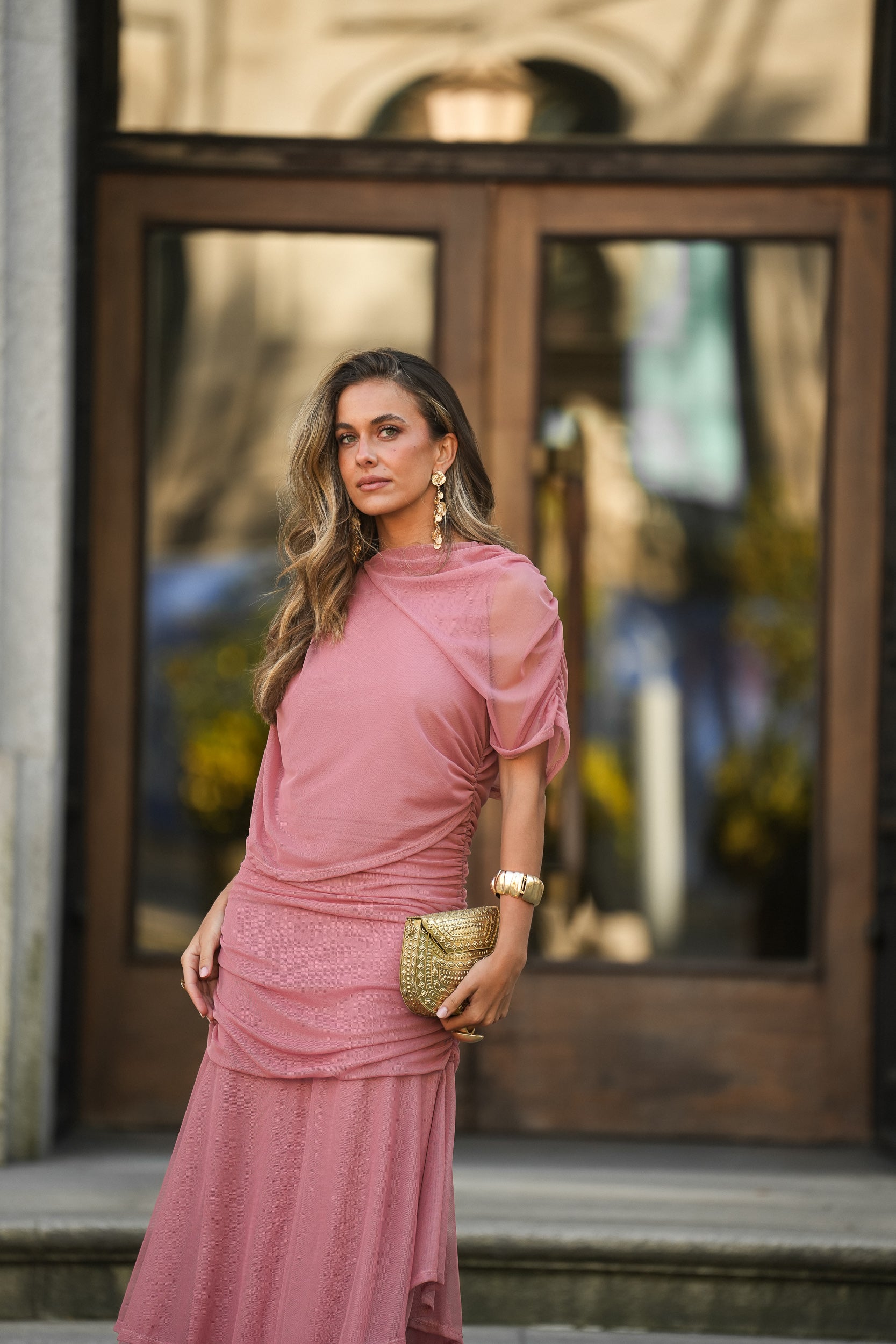 VESTIDO CAMÉLIA ROSA VELHO