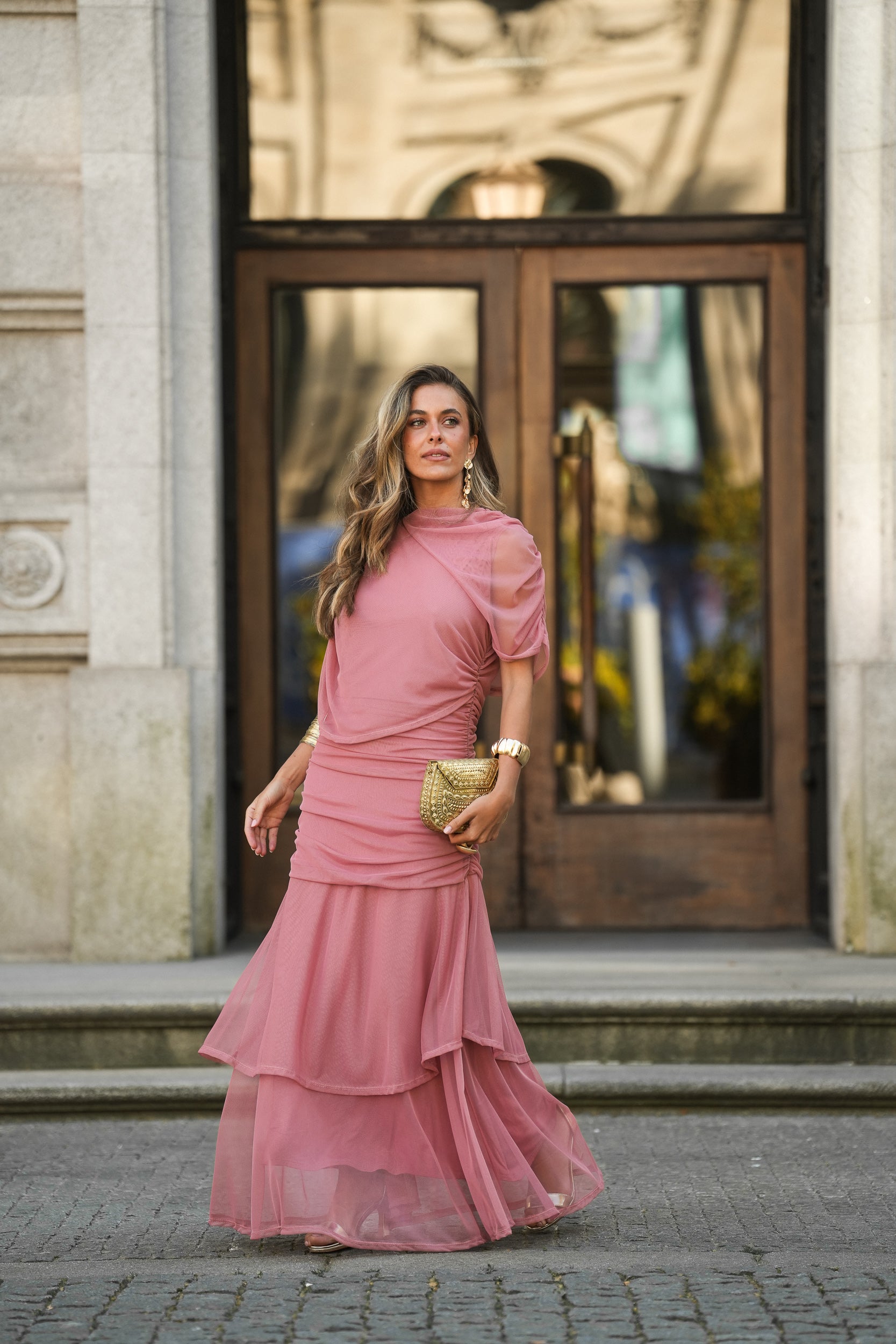 VESTIDO CAMÉLIA ROSA VELHO