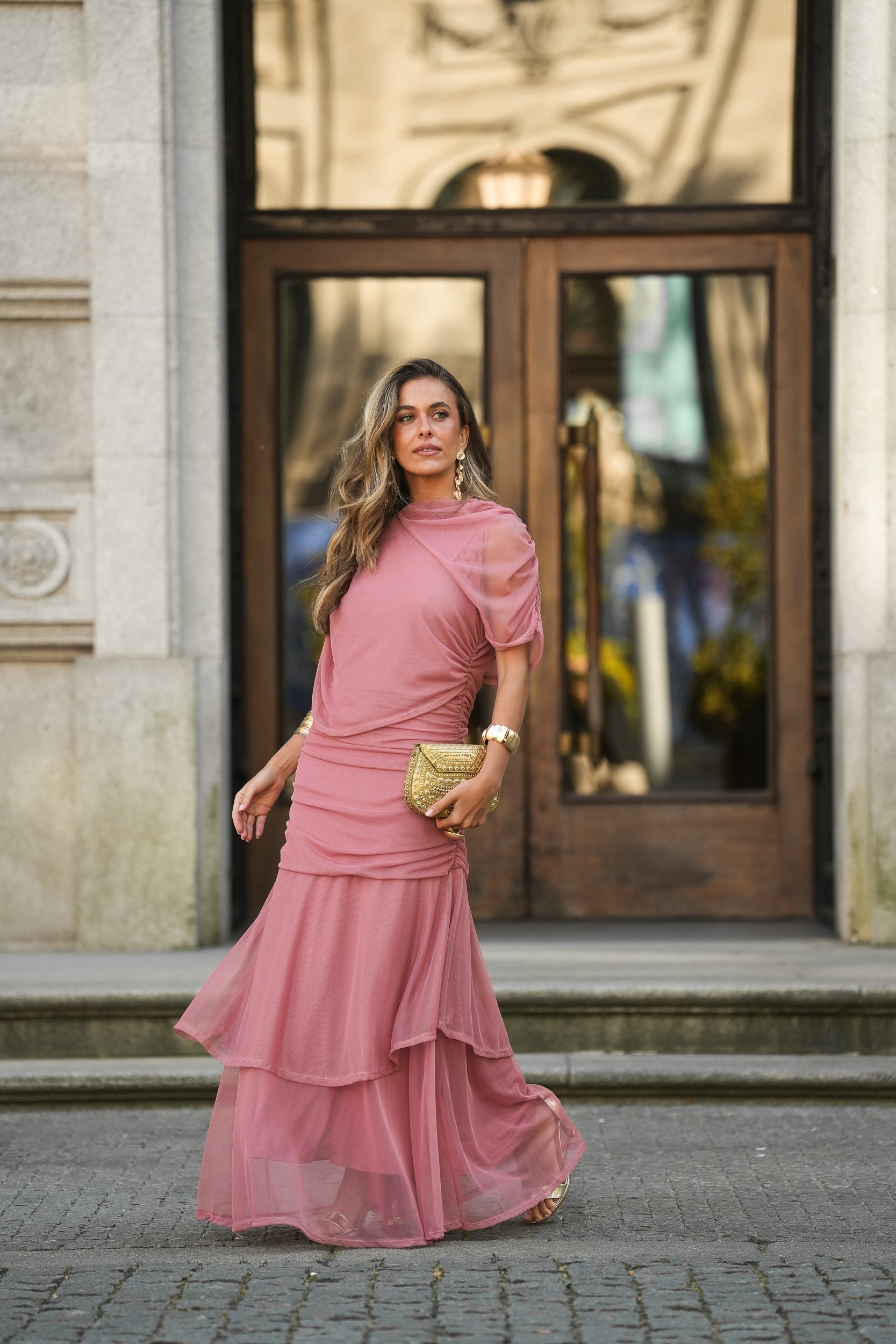 VESTIDO CAMÉLIA ROSA VELHO