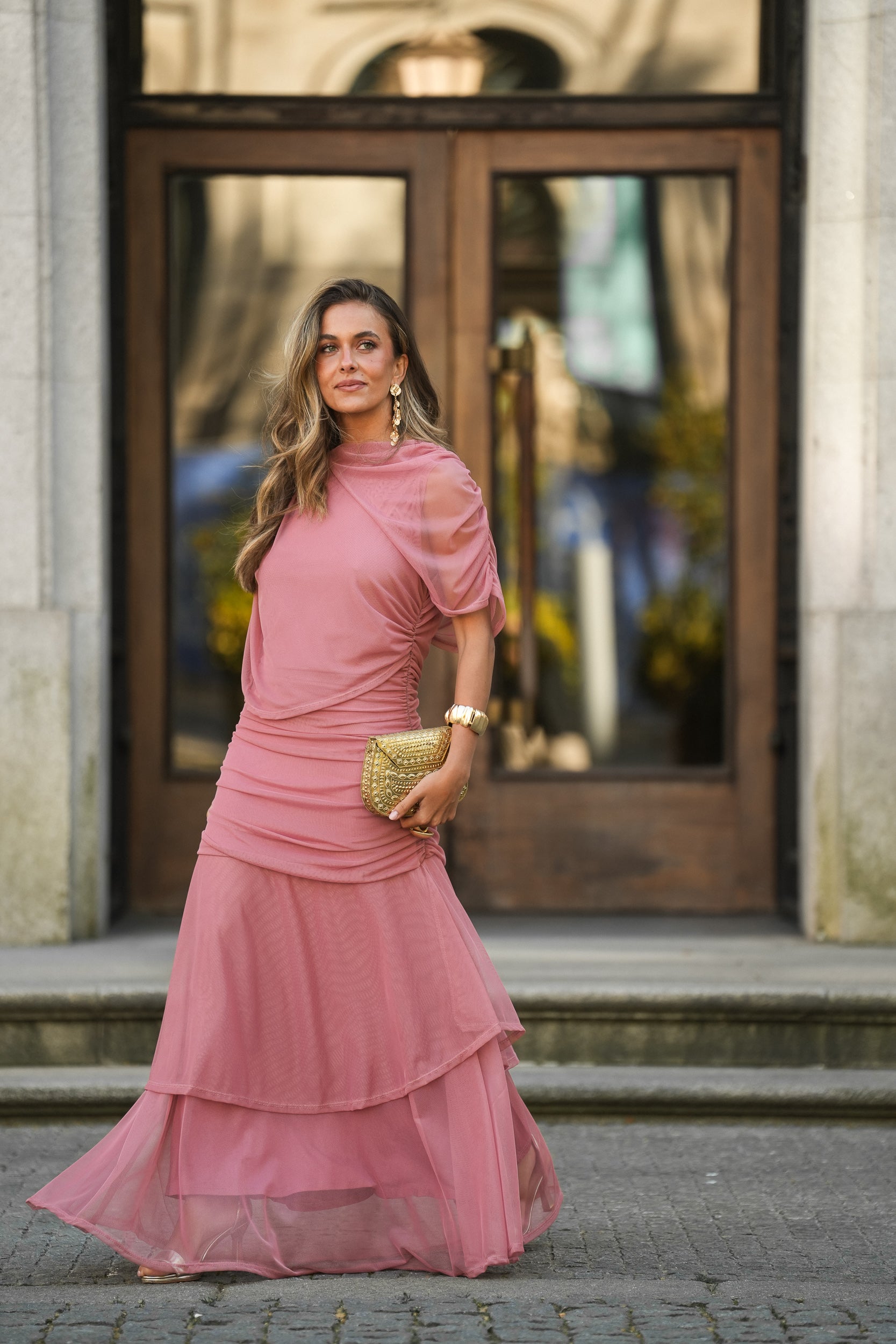 VESTIDO CAMÉLIA ROSA VELHO