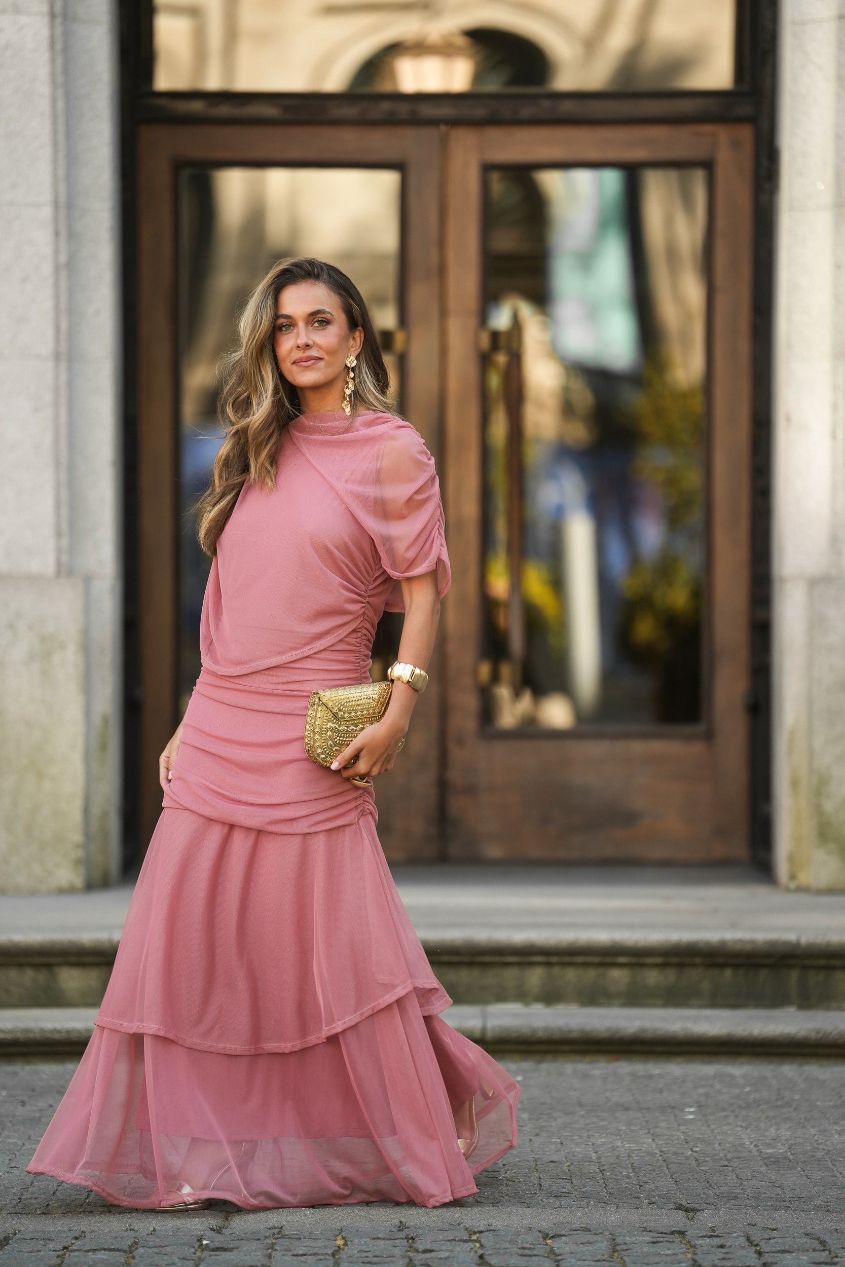 VESTIDO CAMÉLIA ROSA VELHO