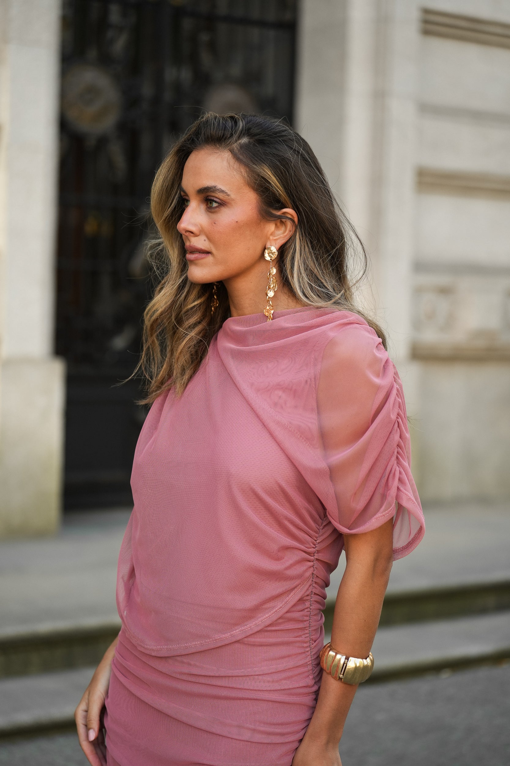 VESTIDO CAMÉLIA ROSA VELHO
