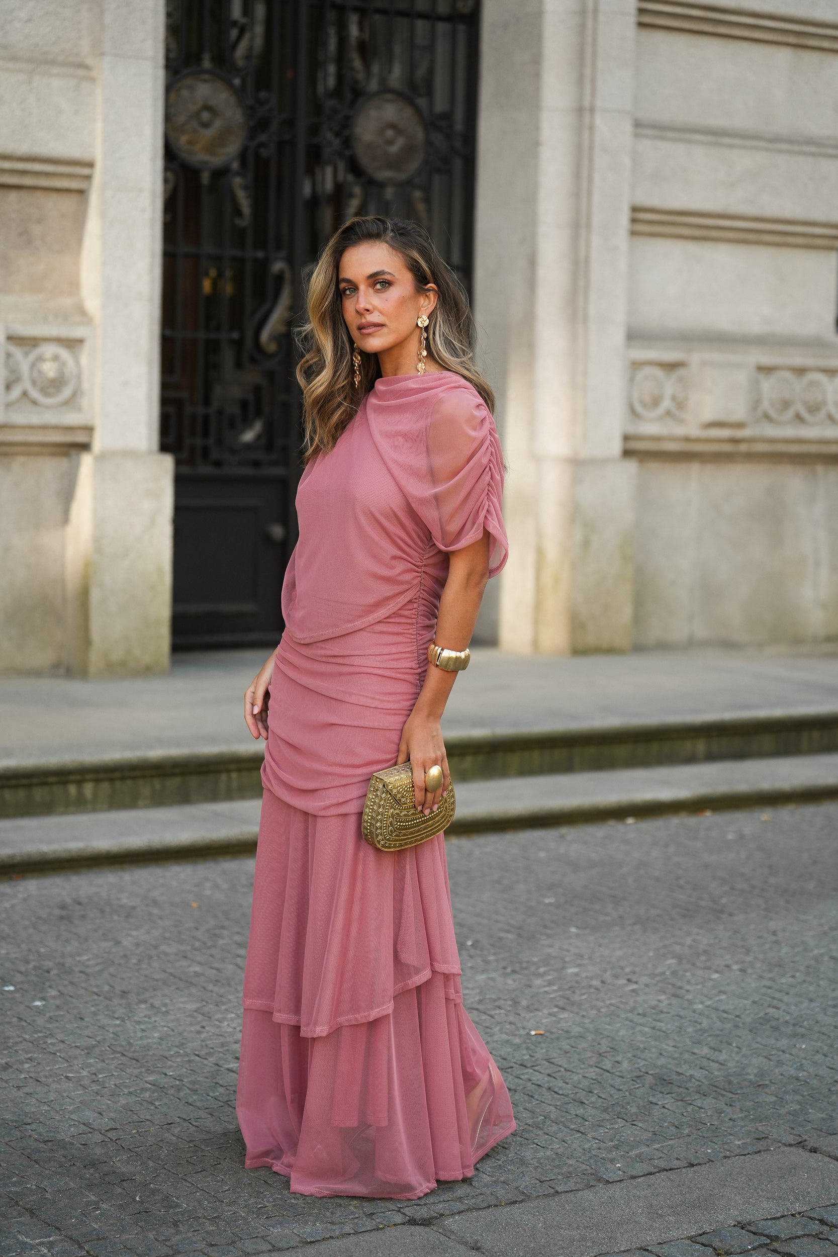 VESTIDO CAMÉLIA ROSA VELHO