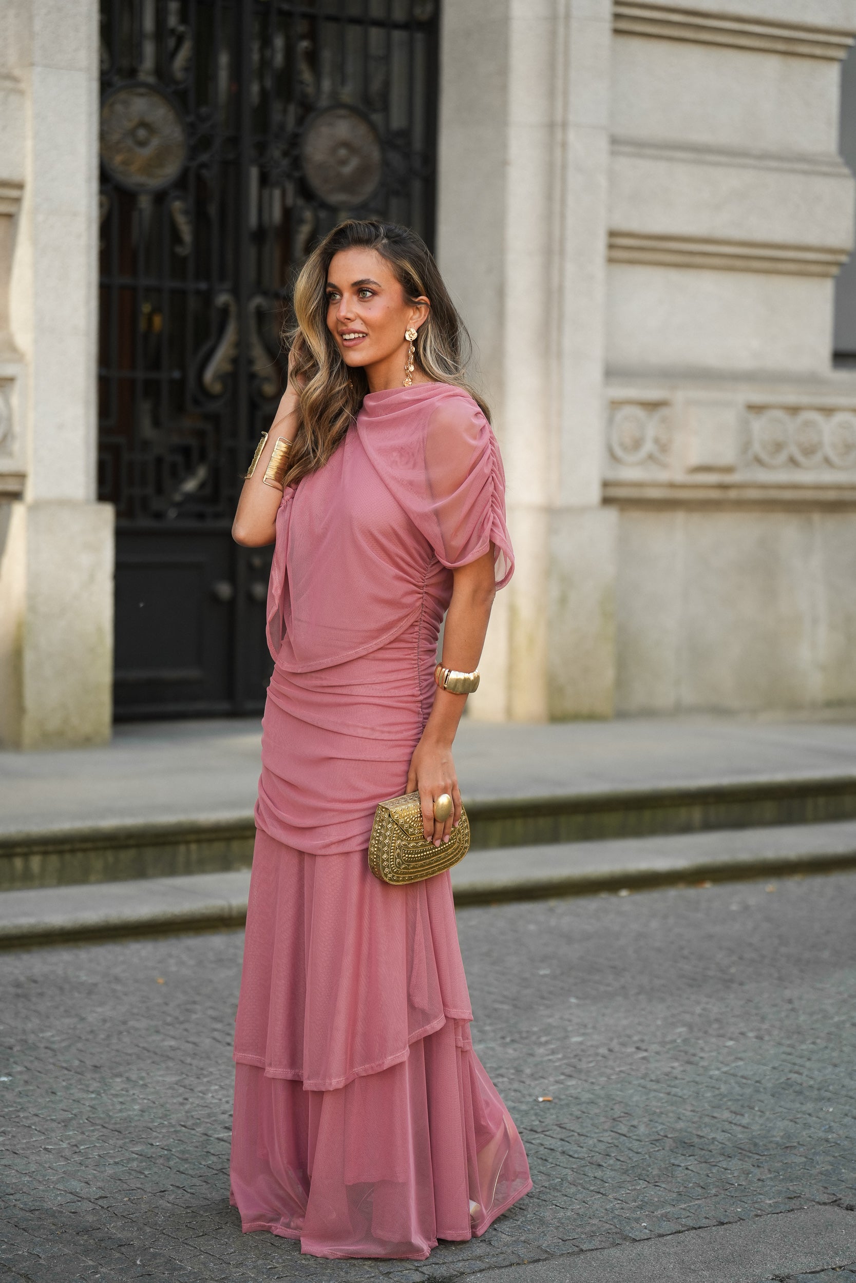 VESTIDO CAMÉLIA ROSA VELHO