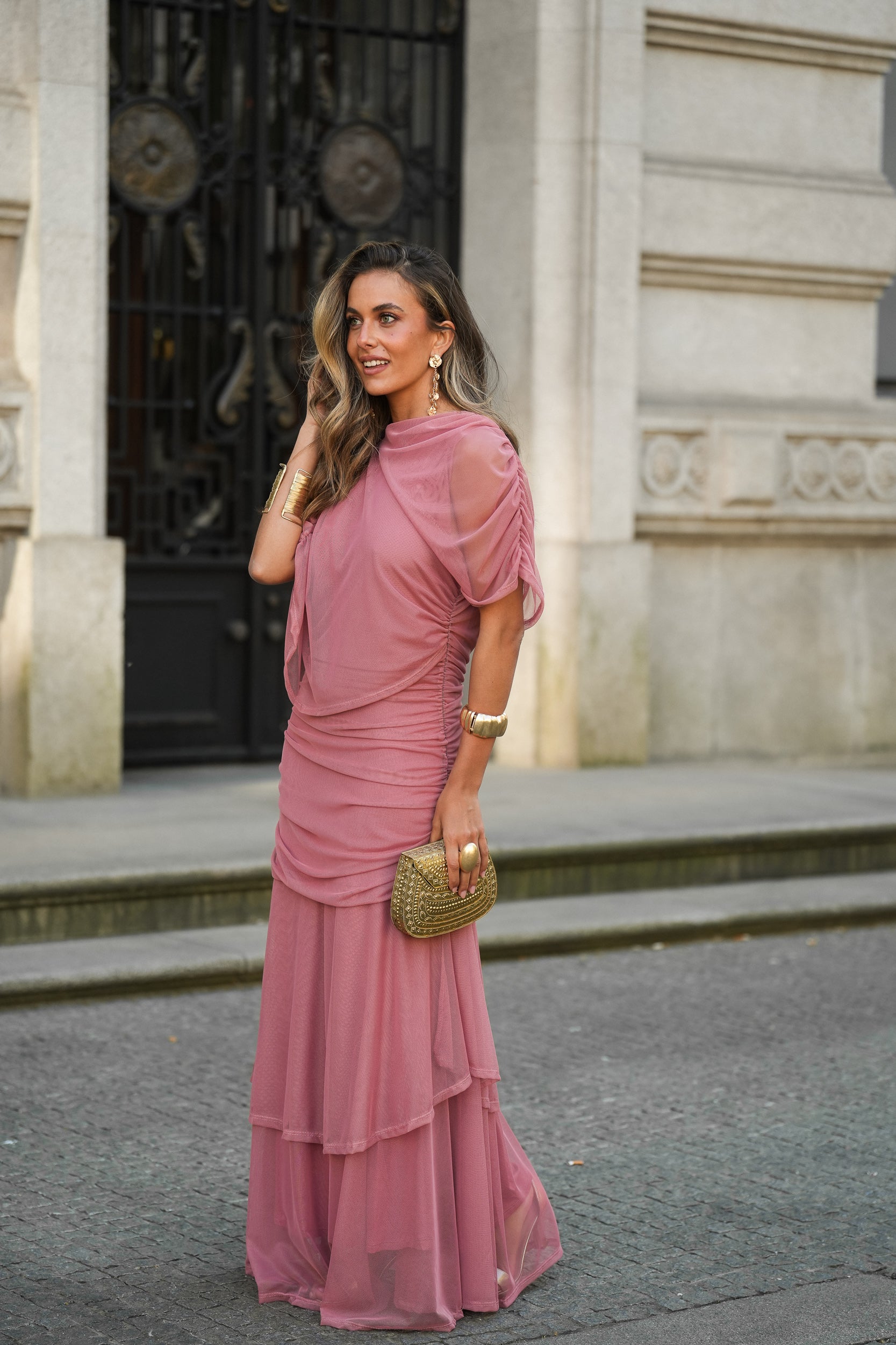 VESTIDO CAMÉLIA ROSA VELHO