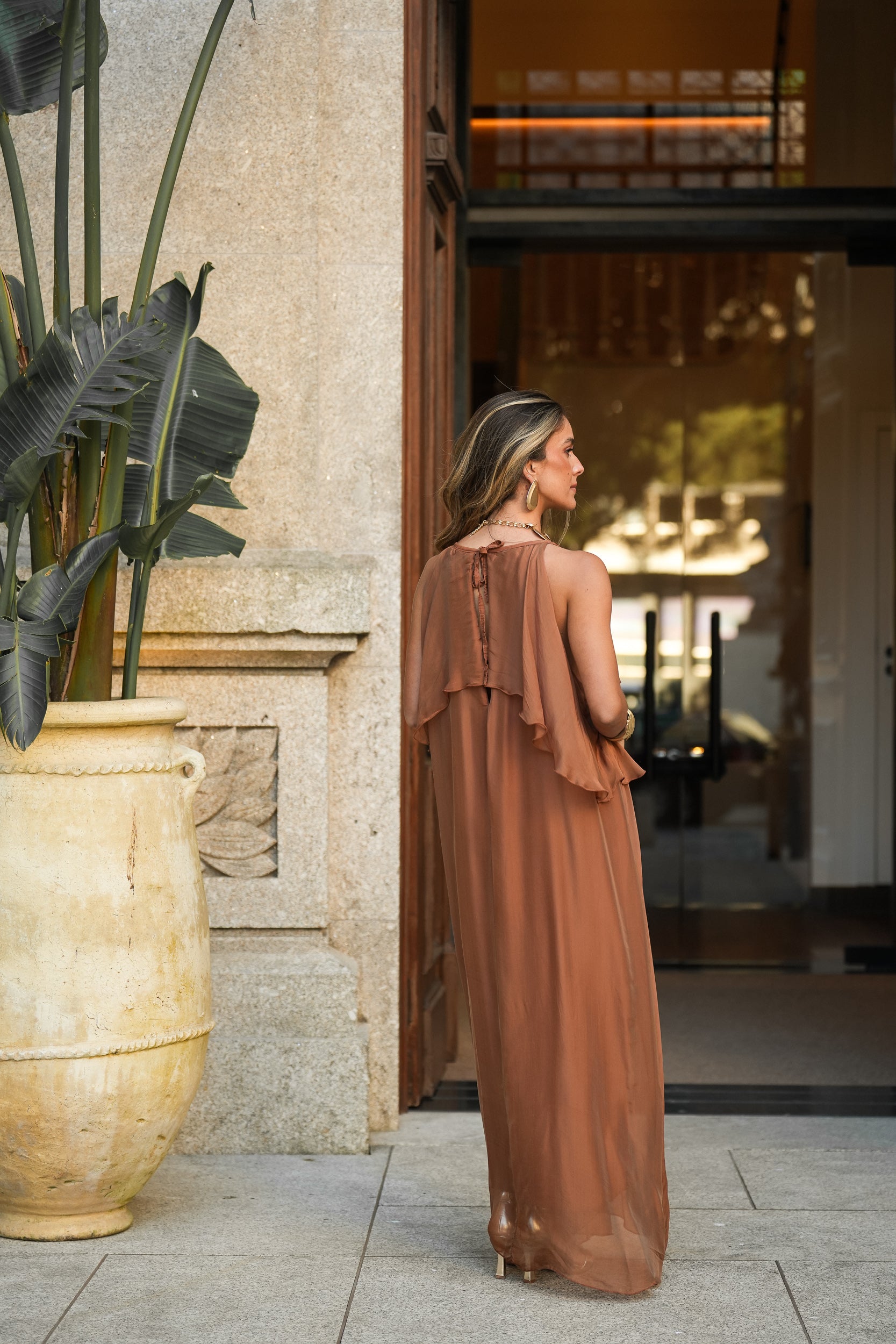JULIE TERRACOTTA DRESS