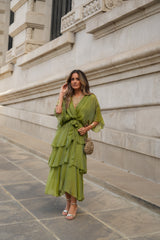 CARLOTA LIME GREEN DRESS