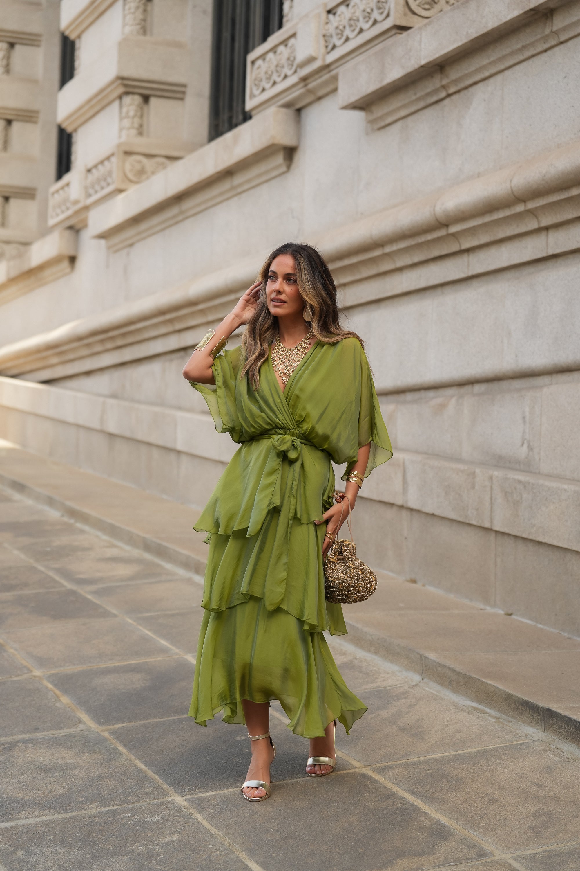 CARLOTA LIME GREEN DRESS