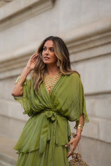 CARLOTA LIME GREEN DRESS