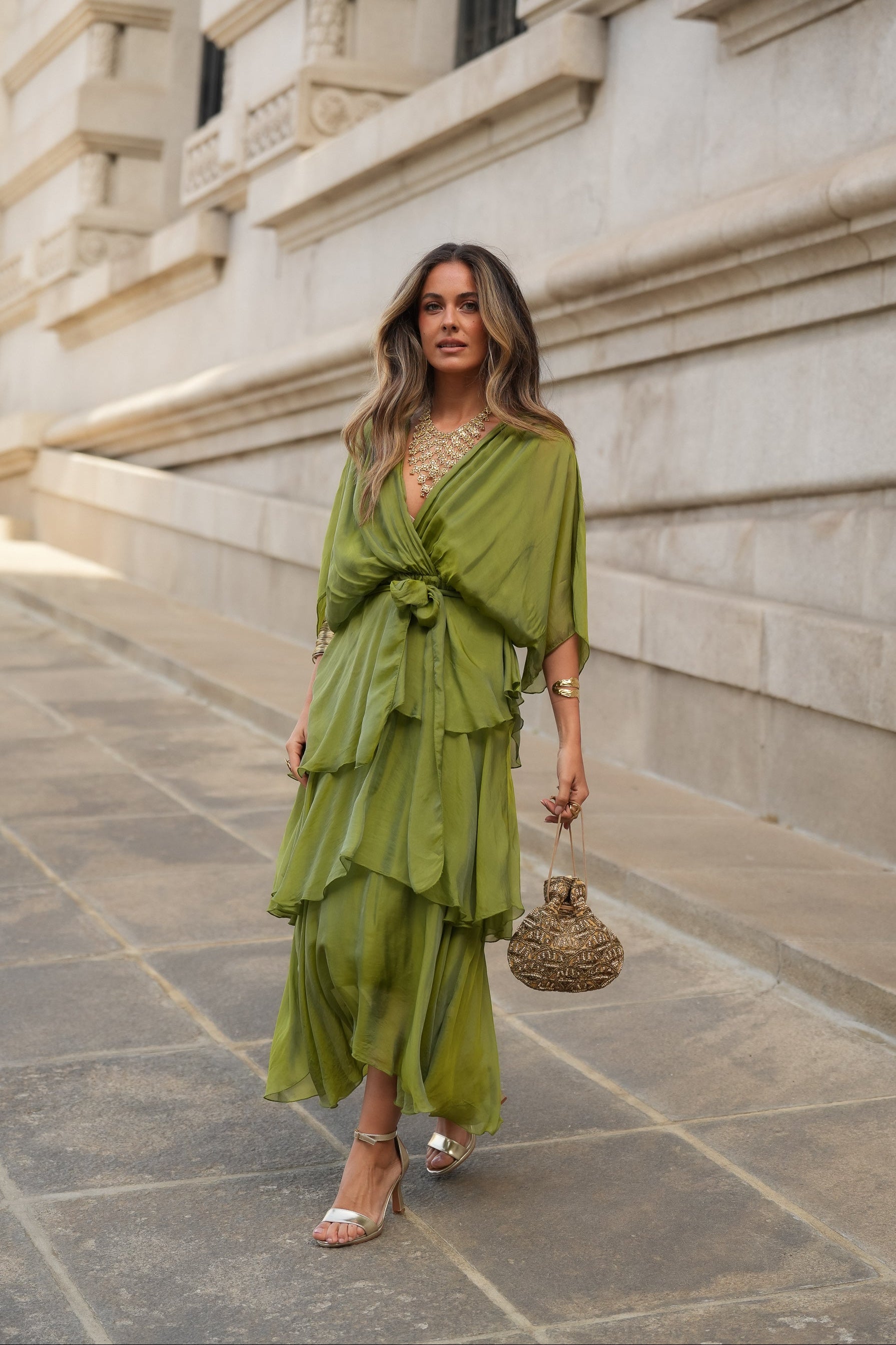CARLOTA LIME GREEN DRESS