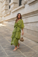 CARLOTA LIME GREEN DRESS