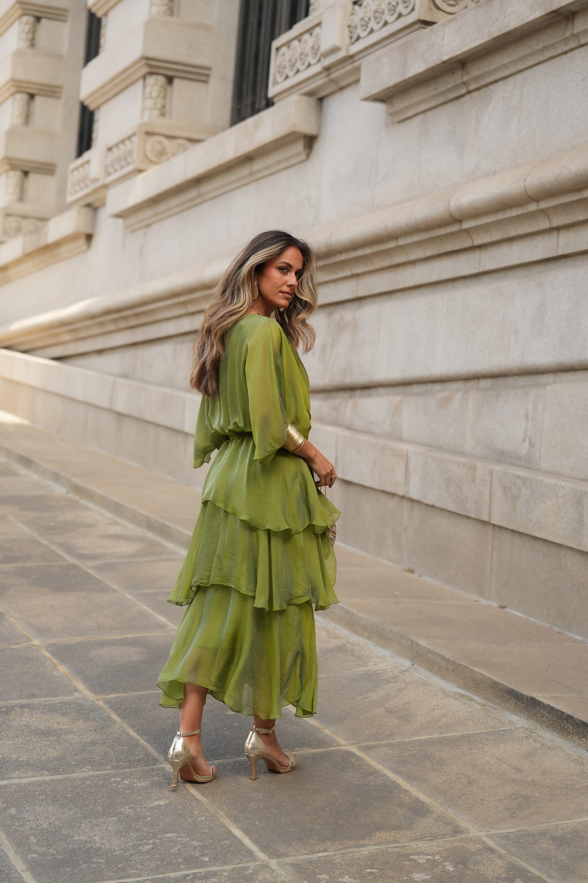 CARLOTA LIME GREEN DRESS