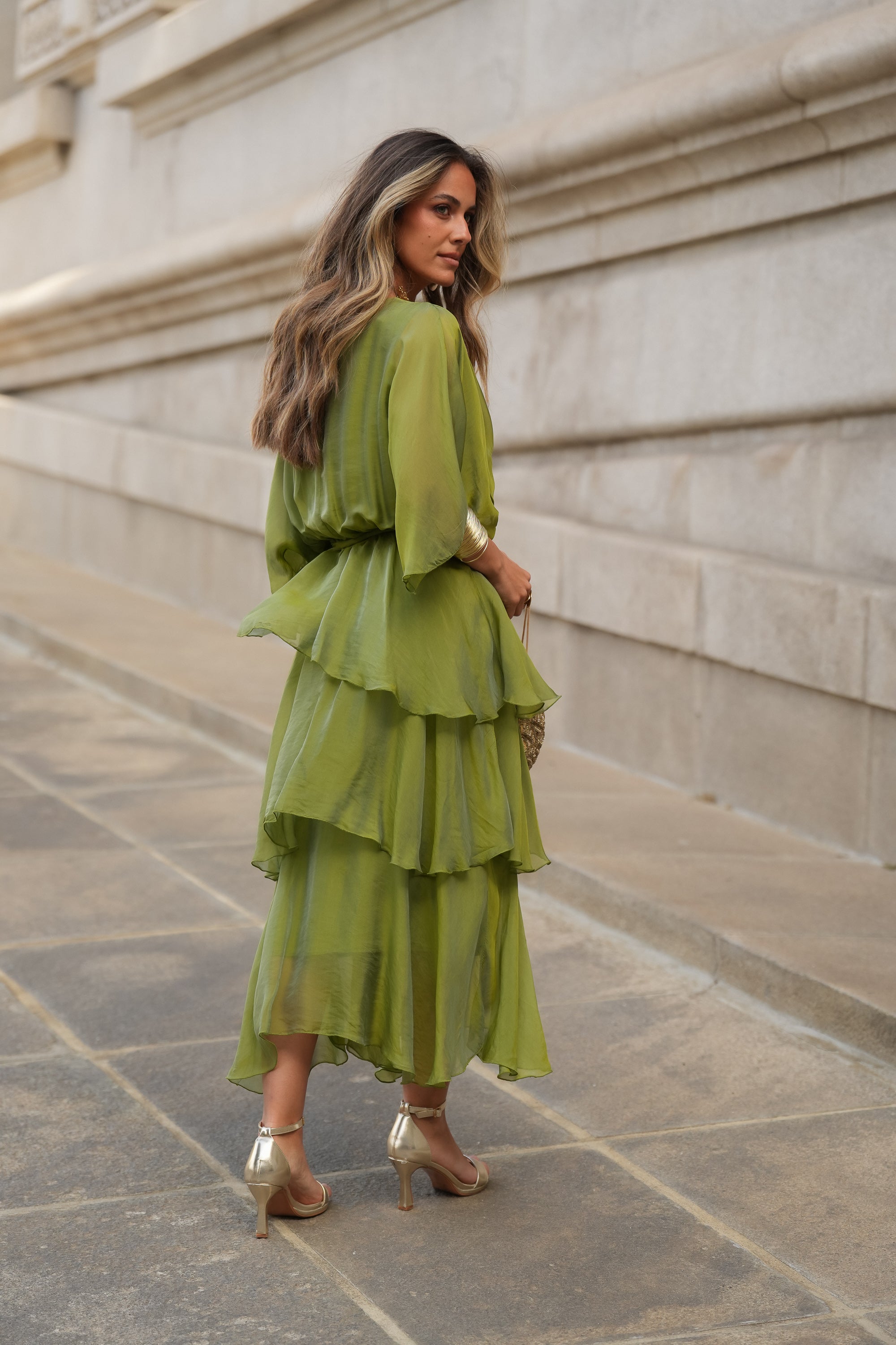 CARLOTA LIME GREEN DRESS