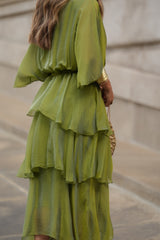 CARLOTA LIME GREEN DRESS