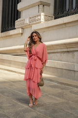CARLOTA SALMON DRESS