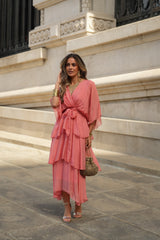 CARLOTA SALMON DRESS