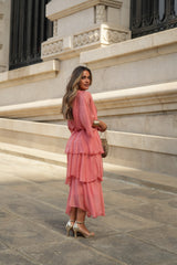 CARLOTA SALMON DRESS