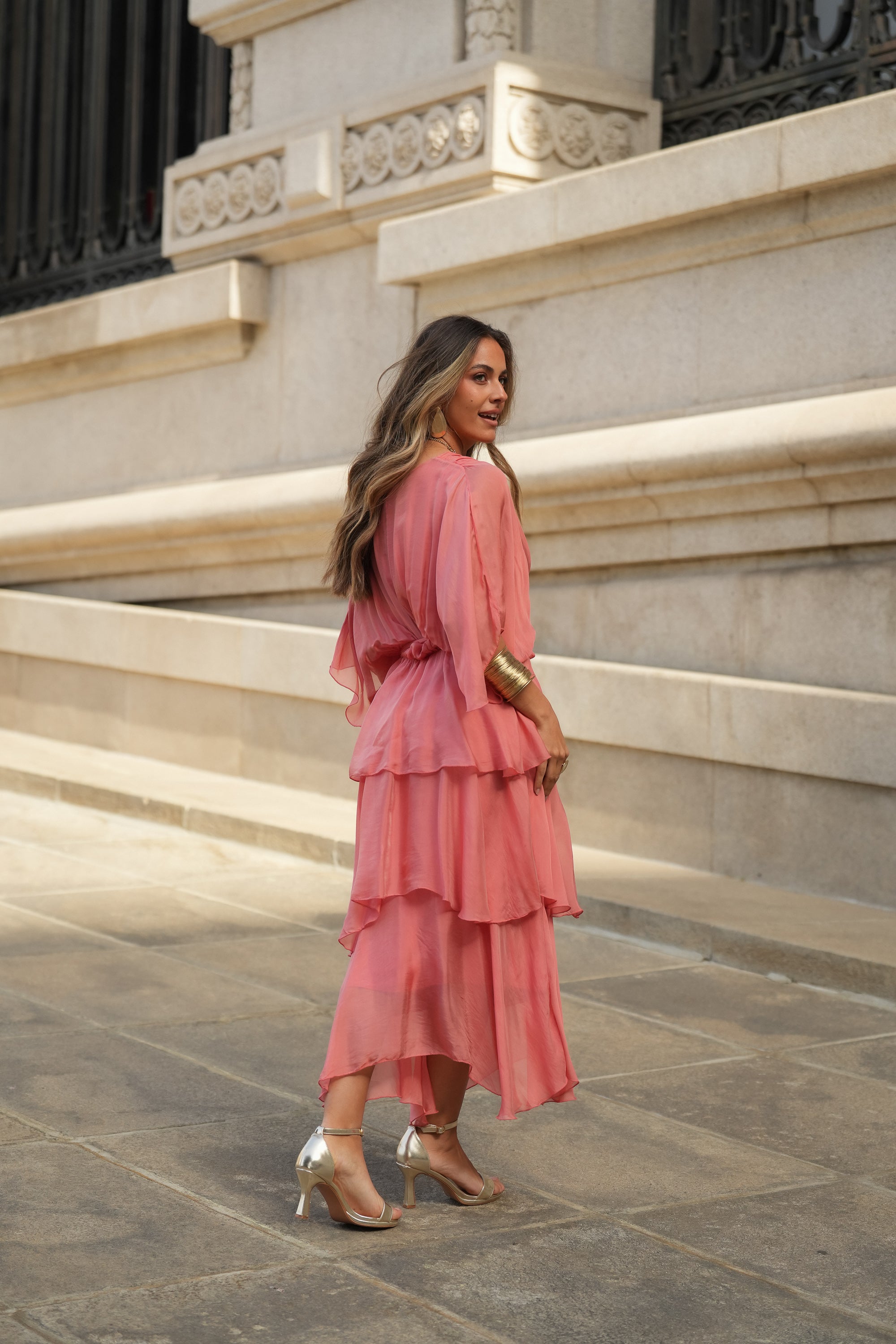 CARLOTA SALMON DRESS