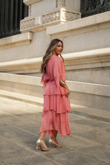 CARLOTA SALMON DRESS