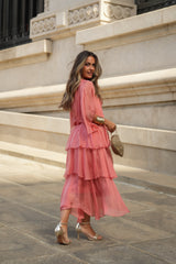 CARLOTA SALMON DRESS