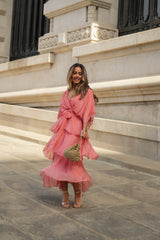 CARLOTA SALMON DRESS
