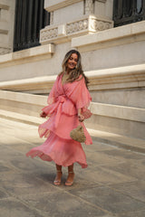 CARLOTA SALMON DRESS